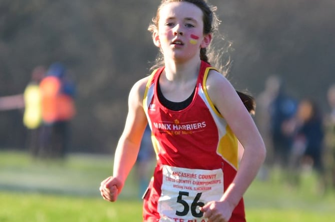 Bella Quaye formed part of the Isle of Man under-11 girls team that made history at the 2024 Lancashire Cross-Country Championship by claiming a clean sweep of medals last Saturday. Bella won an individual silver and a team gold - see this week's Manx Independent for a full report and more photos 