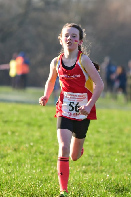 Bella Quaye formed part of the Isle of Man under-11 girls team that made history at the 2024 Lancashire Cross-Country Championship by claiming a clean sweep of medals last Saturday. Bella won an individual silver and a team gold - see this week's Manx Independent for a full report and more photos 