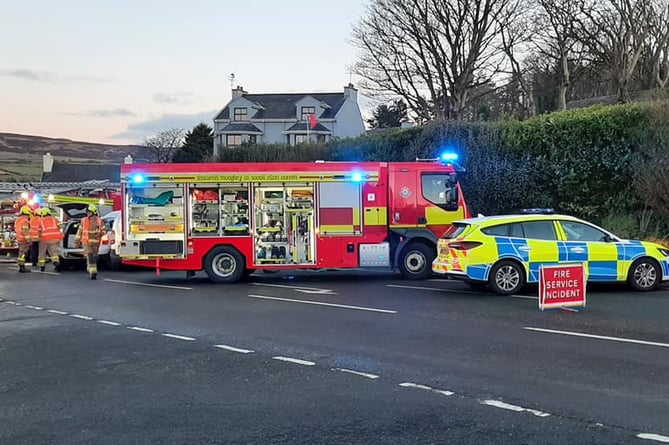Emergency services dealt with a two vehicle-RTC this morning