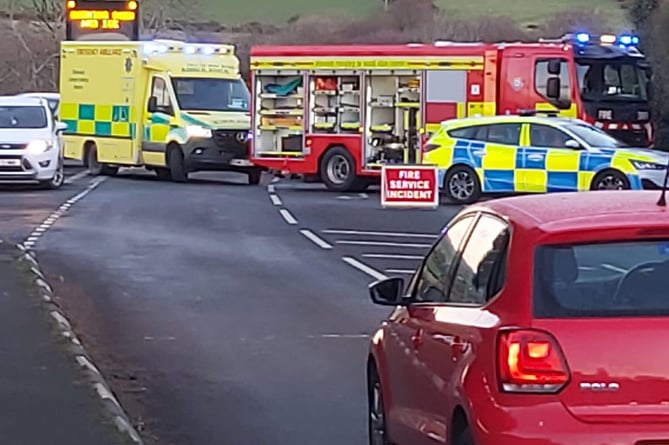 Fire service, ambulance crews and Police were all at the scene.