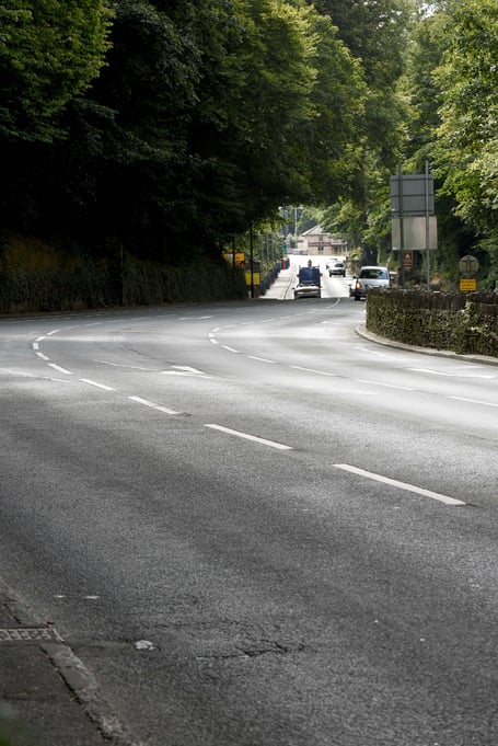 General views of the road between Quarterbridge and Braddan Bridge