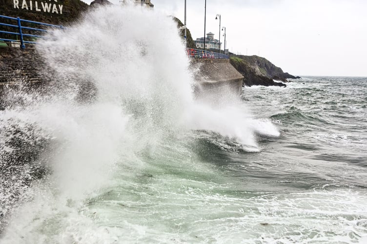 Kevin Anderson captured this shot of the waves crashing against the Summerland end of Douglas promenade. More readers' photos on page
