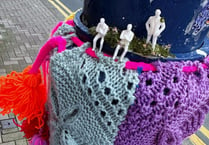 Woman's wool lamppost display 'removed for safety reasons’