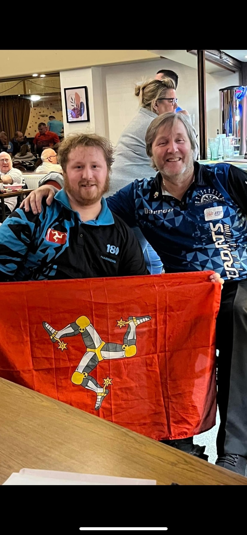Callum Brew (left) and Darren Kennish flying the flag in Wales recently