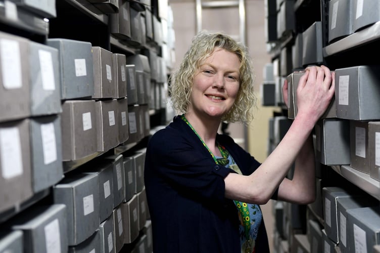 Behind the scenes at the Manx National Heritage archives - pictured is librarian Suzi Heslan