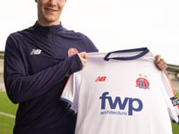 Adam Long scores in Fylde's pre-season friendly win over Blackpool