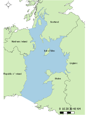 Map of the Irish Sea