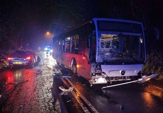 Scene of the bus crash