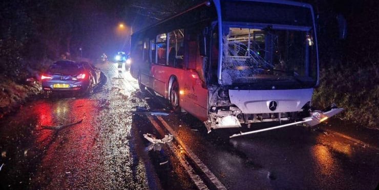 Scene of the bus crash