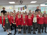 Isle of Man swimming stars give inspirational talk to school class