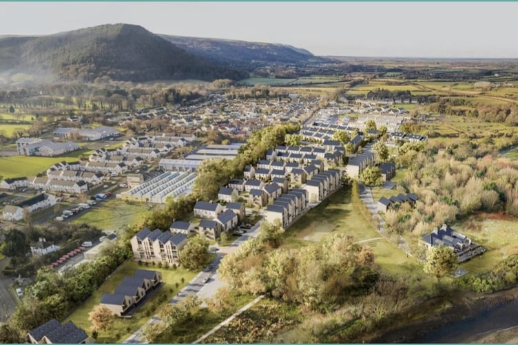 Artist's impression of the proposed Sulby Riverside development