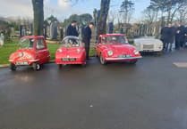 Rare sight at moving funeral as Peel Engineering cars line-up in tribute