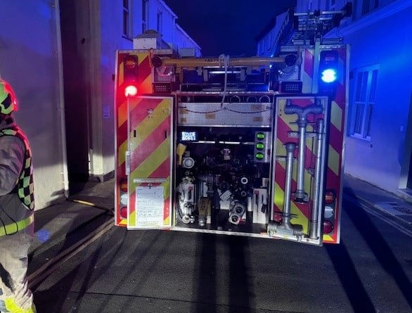 Isle of Man Fire and Rescue Service crews from Peel, Kirk Michael and Douglas were called to a structure fire in Market Street, Peel on Monday evening.