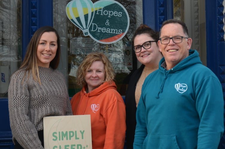 (L-r) Emma Riley (Director - Simply Sleep), Laura Peirce (Director - Hopes & Dreams), Rebekah Dalrymple (Director - Simply Sleep) and Gary Peirce (Director - Hopes & Dreams).