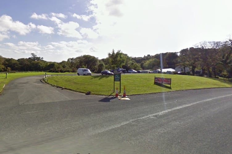 Car park near the Forge restaurant in Santon