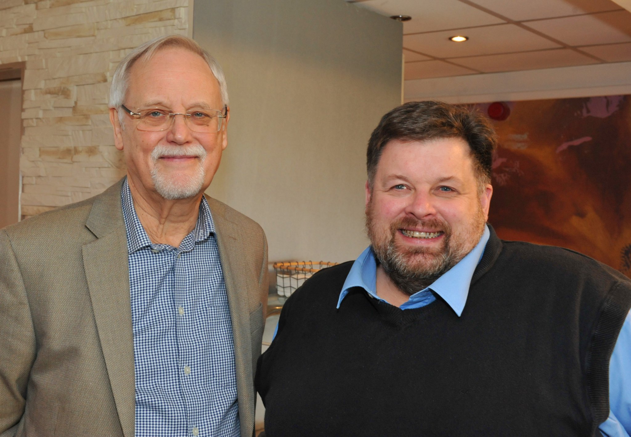 Retired Zurich employees enjoy a late Xmas lunch