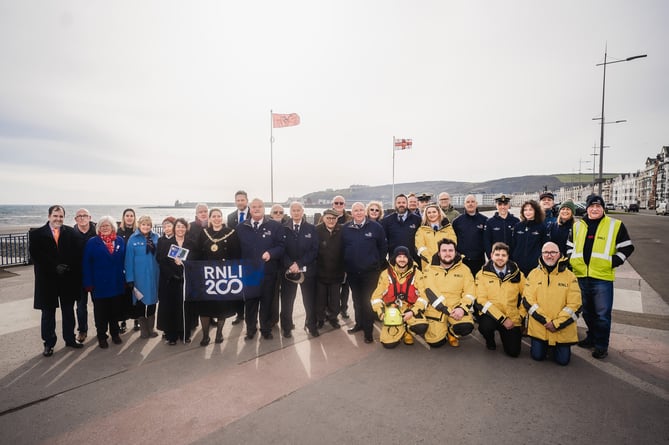 Douglas City Council held a ceremony at the War Memorial on Douglas Promenade to commemorate the bicentenary of the RNLI (Royal National Lifeboat Institution).