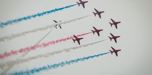 Time, route and location of the Red Arrows' display at TT 2024
