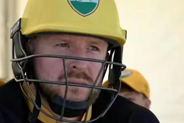 Crosby's Chris Langford during Tuesday's European Cricket League encounter with Spanish side Pak I Care