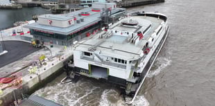 Pictures show Manannan berthing at new Liverpool ferry terminal