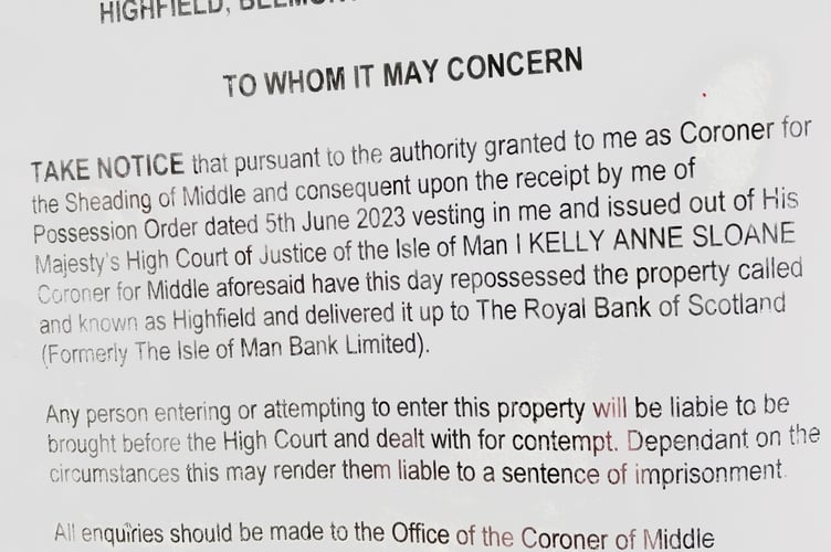 The property was repossessed last November