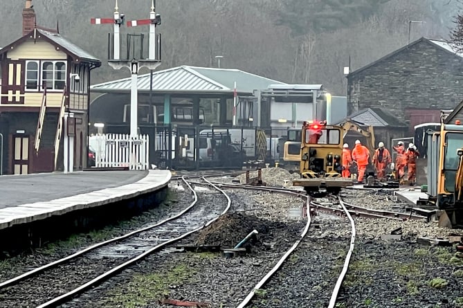 Track works continue at Douglas railway station