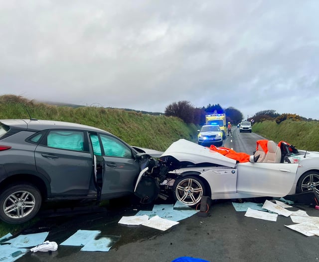 Casualty cut free from car after Isle of Man crash
