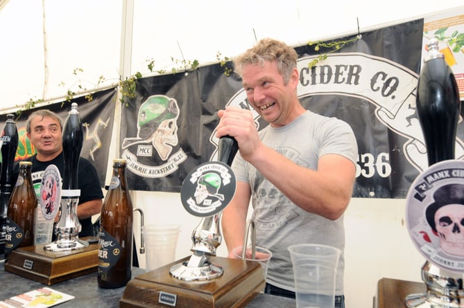 Benn Quirk of Manx Cider Company and the Victory Cafe at a previous Isle of Man Food Festival 