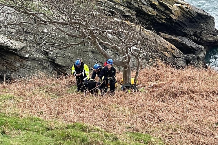 The dramatic rescue in progress