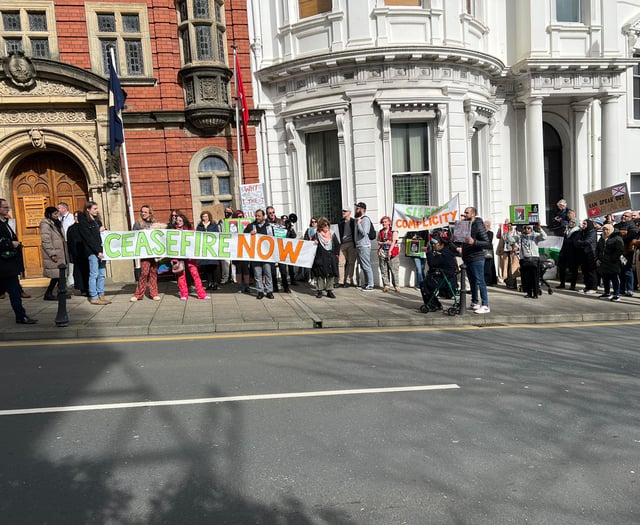 Watch as Isle of Man demonstrators stage noisy protest outside Tynwald