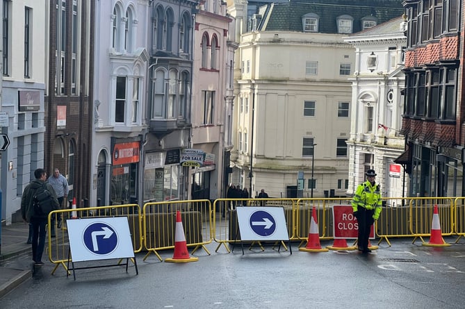 Road closure in place for the Queen's visit