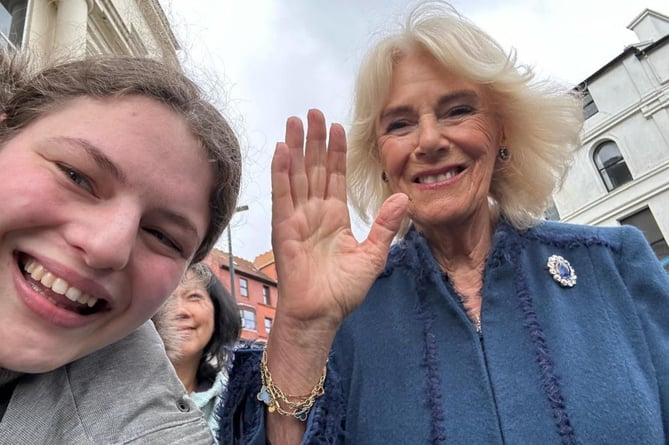 Queen Camilla's selfie with 18 year old Charlotte Moran