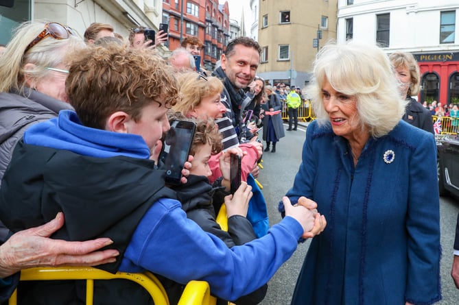Her Majesty Queen Camilla meeting and greeting crowds in Douglas. Photo by Callum Staley (CJS Photography)