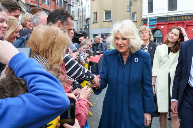 Her Majesty Queen Camilla meeting and greeting crowds in Douglas. Photo by Callum Staley (CJS Photography)