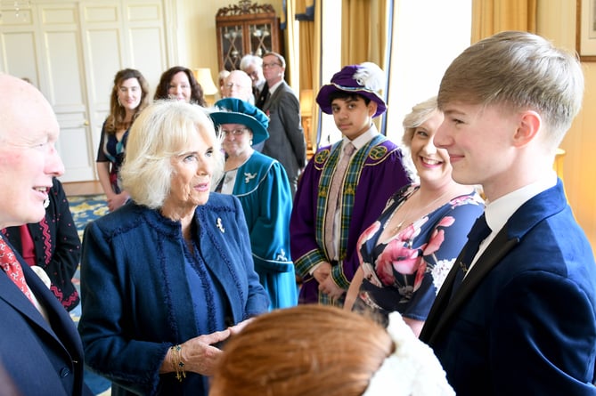 Queen Camilla meets Young Actor of Mann Orry Wilson