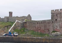 Works ongoing to conserve historic Peel Castle walls 