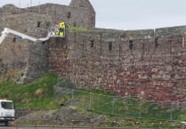 Works ongoing to conserve historic Peel Castle walls 