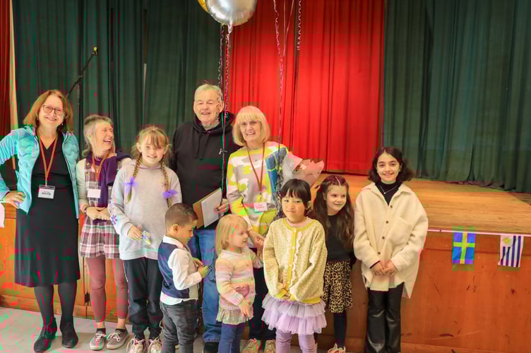 Clare Callow, Ben Harris and Carol Hayes at Café Lingo's Springfest event