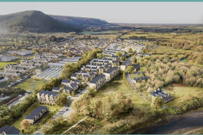 Artist's impression of the proposed Sulby Riverside development