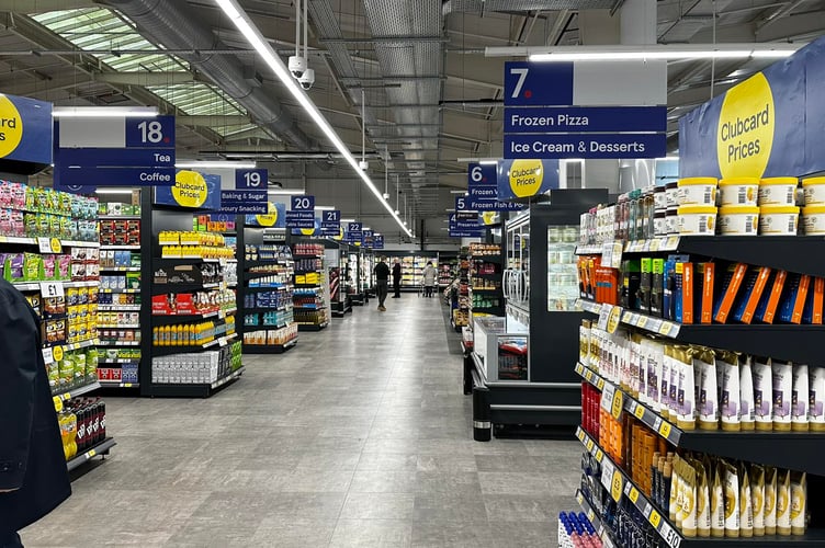 Inside the new Tesco superstore on Victoria Road, Douglas (Photo: David Lloyd-Jones)