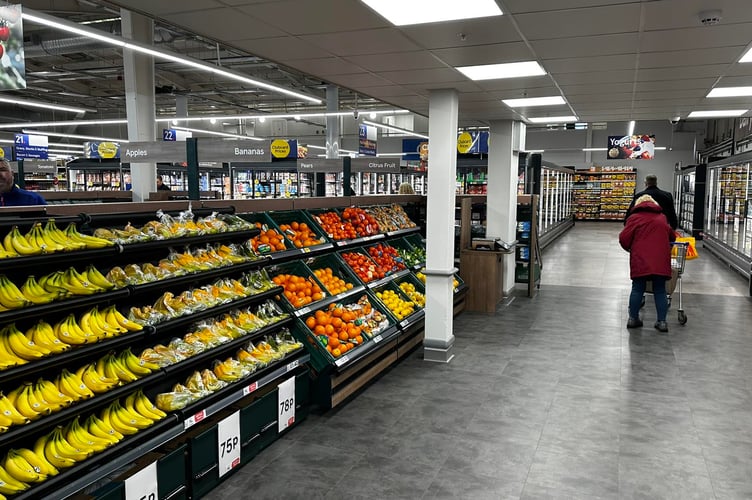 Inside the new Tesco superstore on Victoria Road, Douglas (Photo: David Lloyd-Jones)