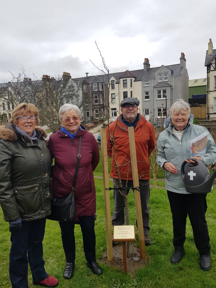 (Left to right) Linda Lewis, Pat Thomson, Brian Coole and Reverend Ginny Viner