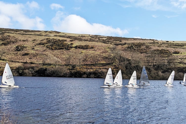 The fleet during the final round of the Watling Streetworks Winter Series at West Baldwin Reservoir