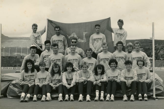 Island Games athletics tream, Faroes 1989
