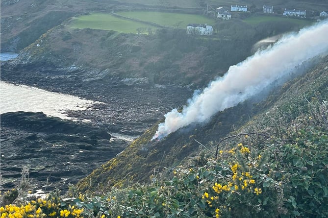The Port St Mary gorse fire on Sunday, 24 March