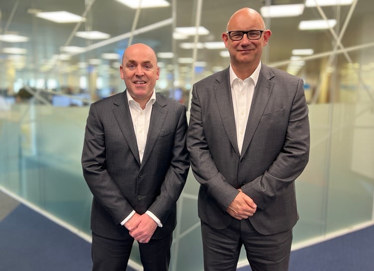 Dermot Dempsey, senior partner of KPMG in the Crown Dependencies, and Neale Jehan (right) senior partner and chief executive officer of the KPMG Islands Group