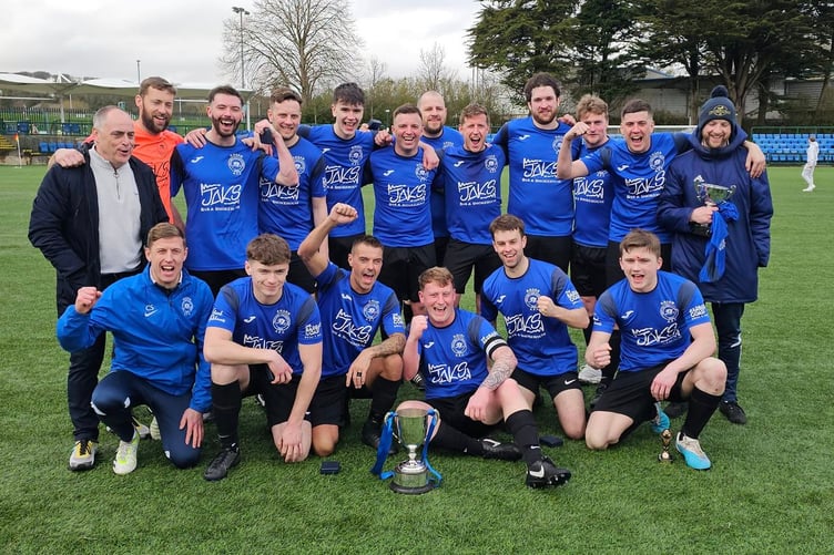 DHSOB after beating Foxdale in Good Friday's GH Corlett Woods Cup final