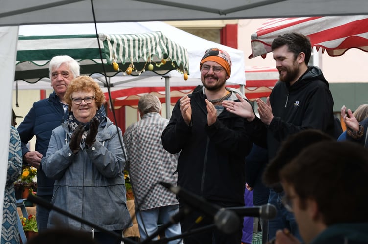 Spectators at the Shennaghys Jiu festival in Ramsey