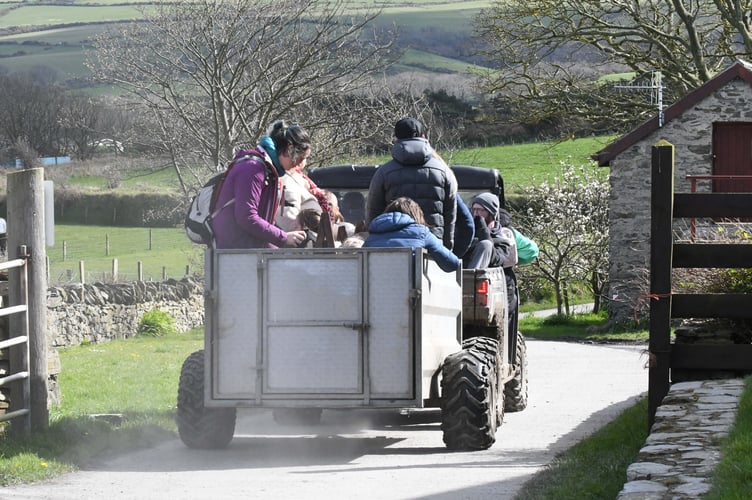 A trailer ride around Knockaloe Beg farm -