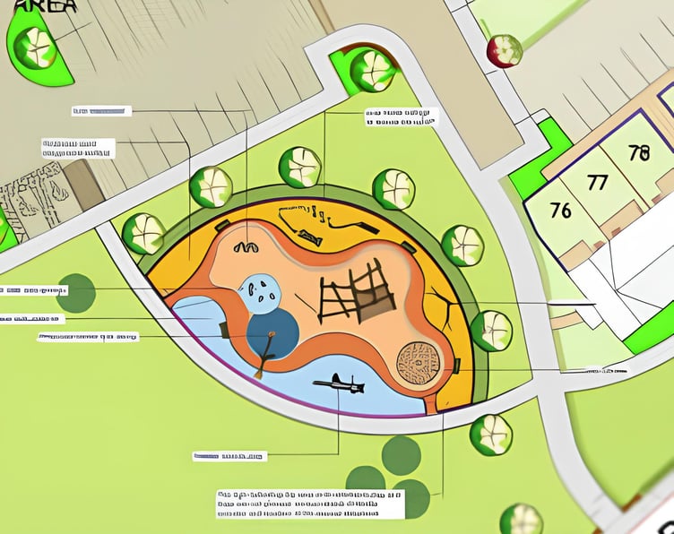 One of the proposed play areas in the Vollan Fields development